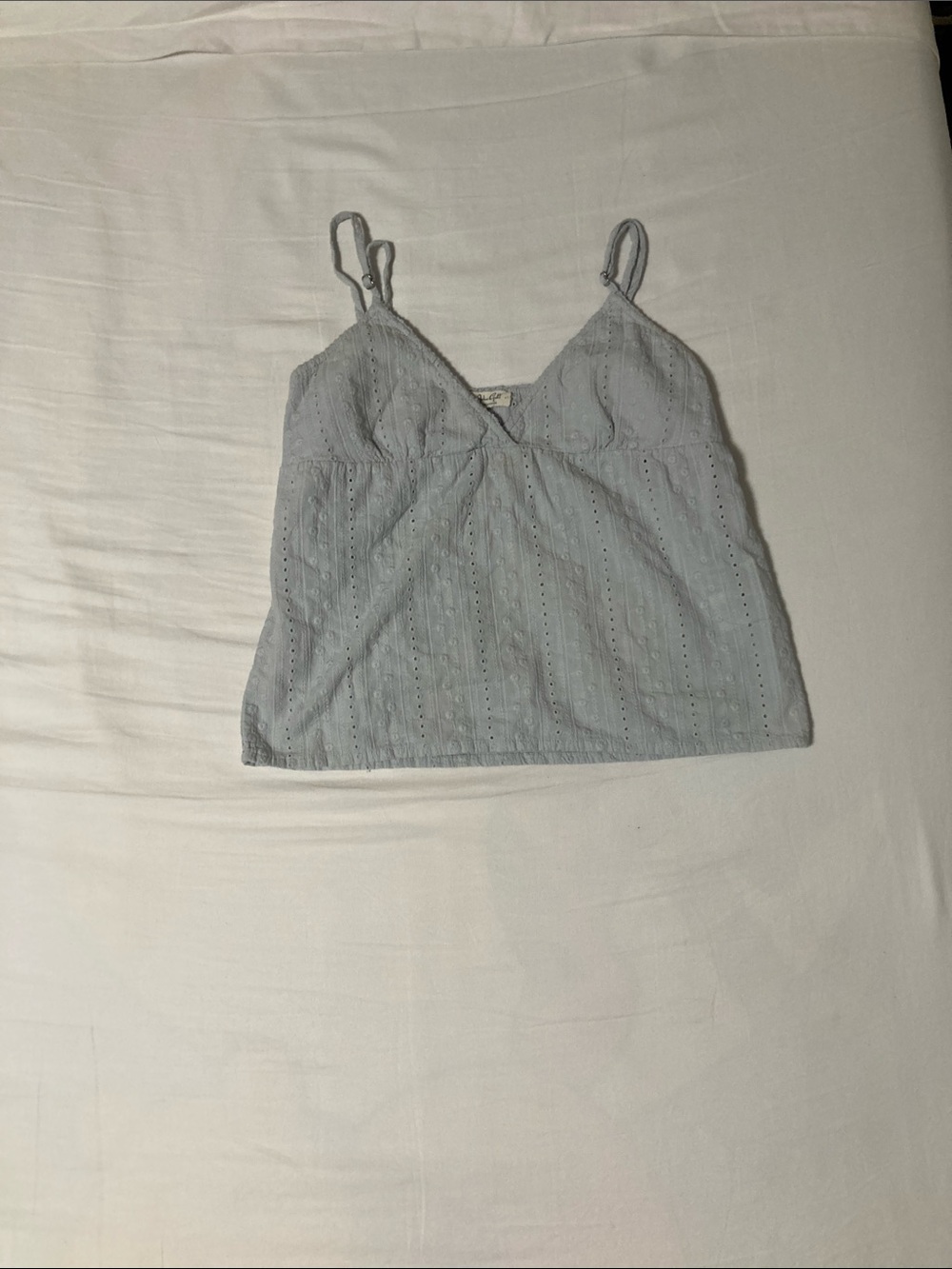 Brandy Melville Light Blue Eyelet Cami